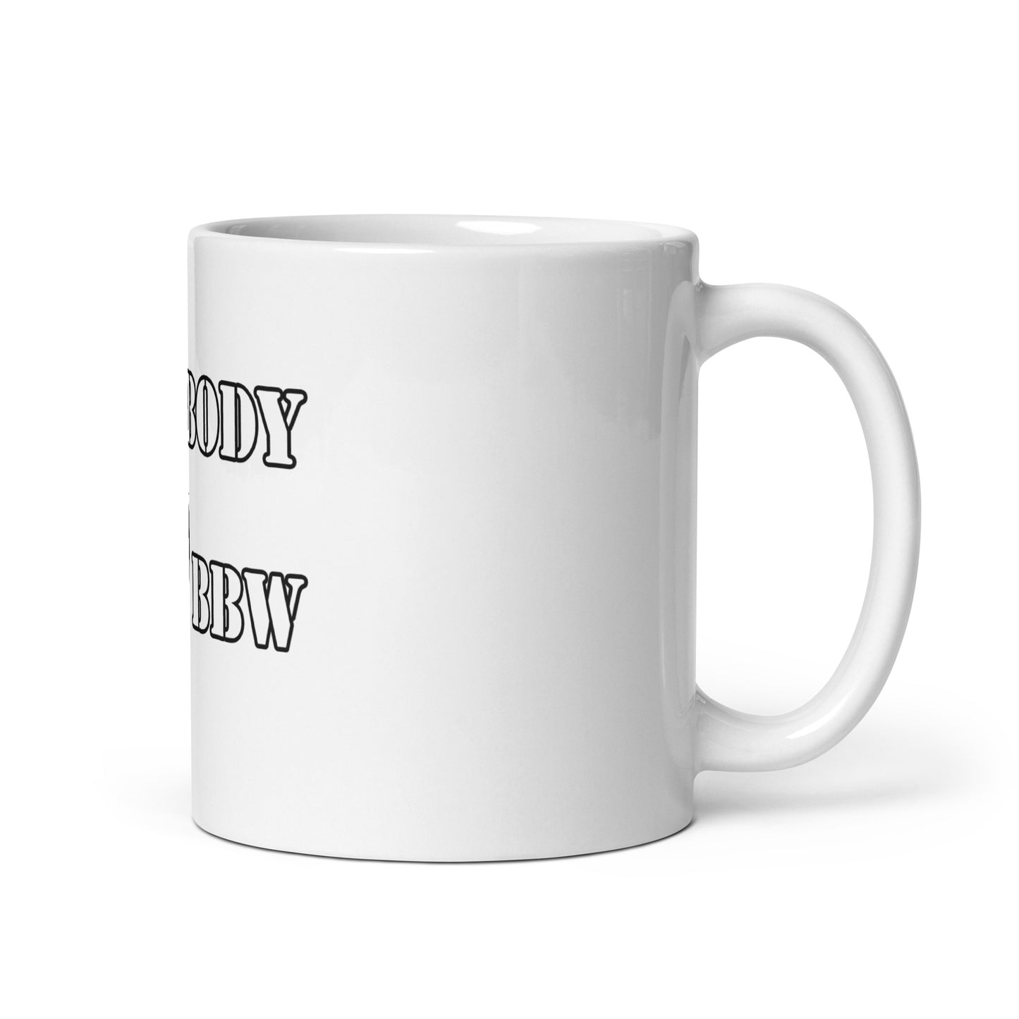 White glossy mug