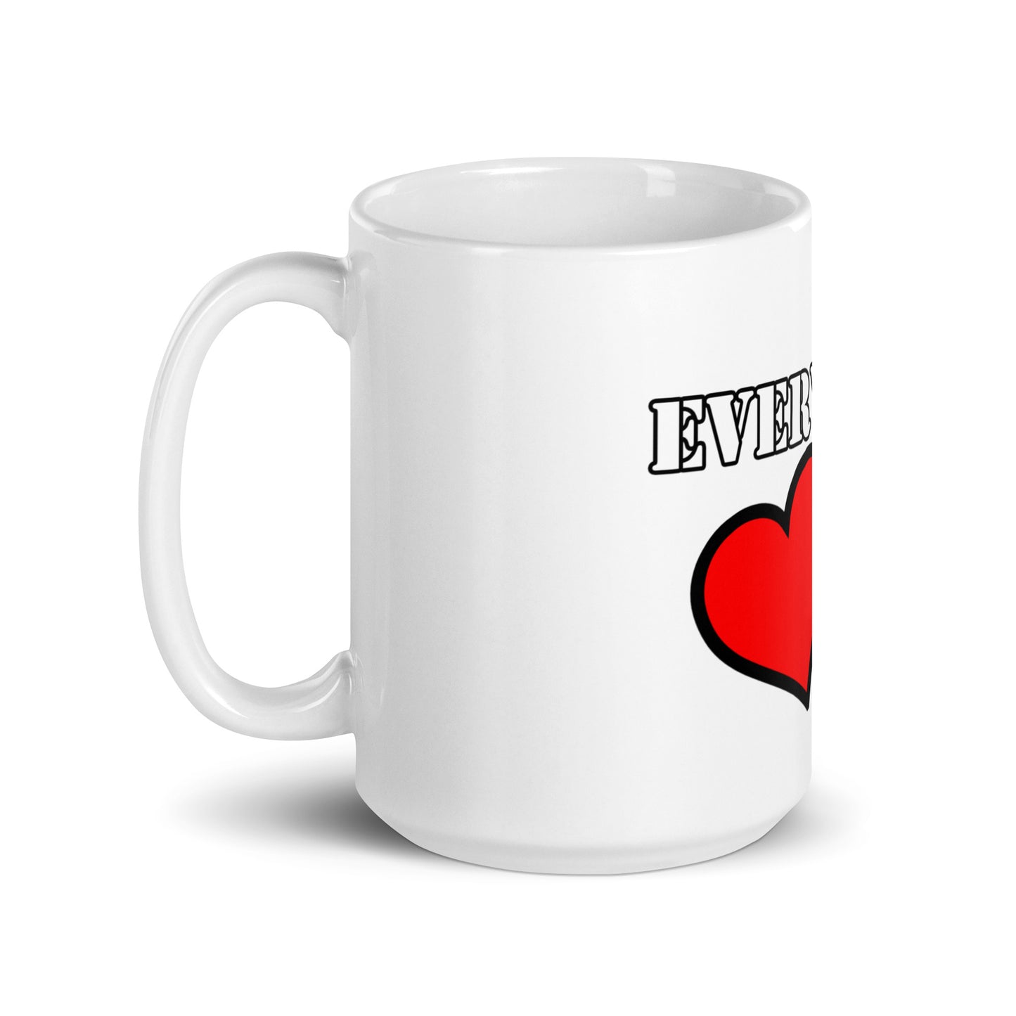 White glossy mug