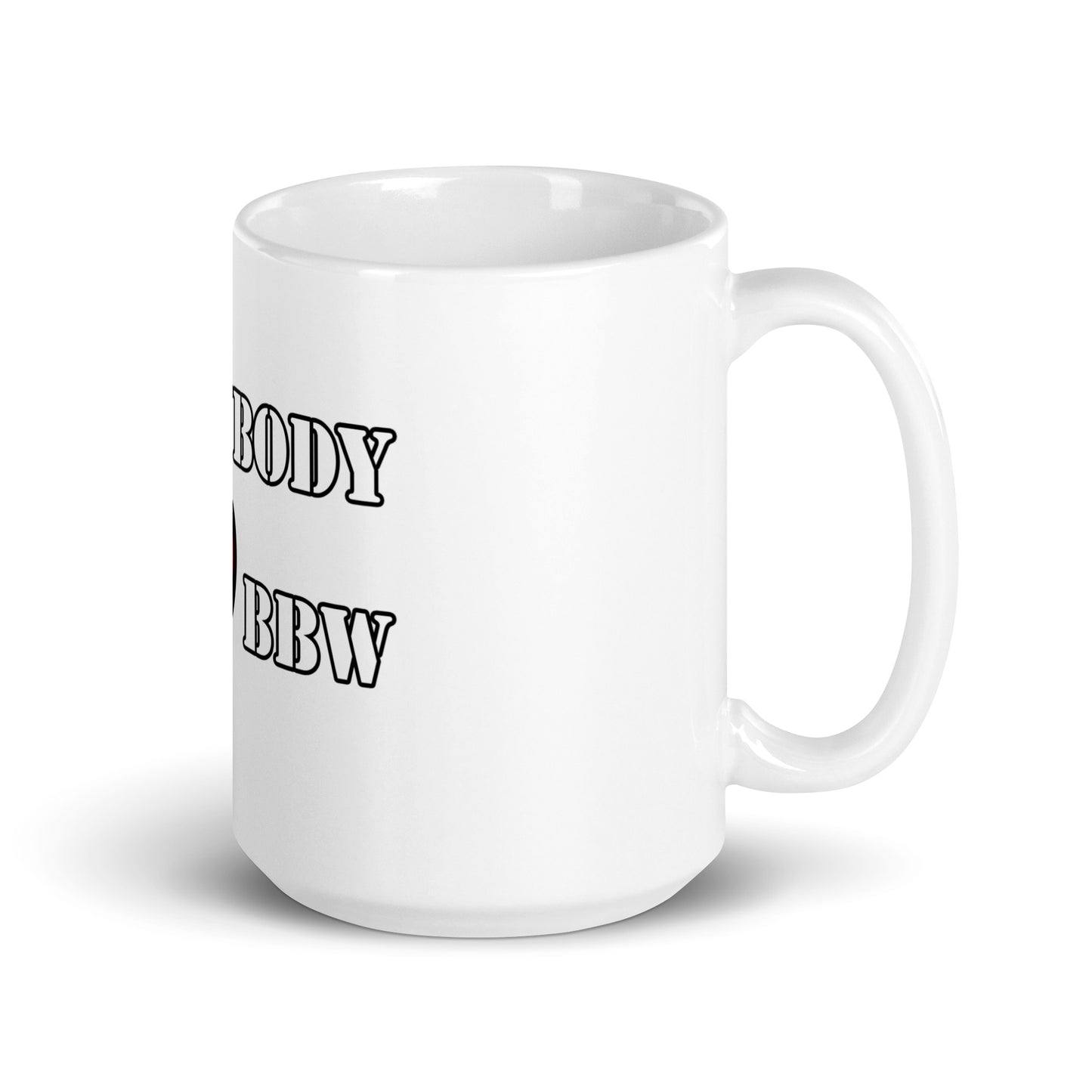 White glossy mug